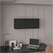 Pemberly Row 32in Wall Mounted Cabinet with Sliding Doors in Dark Wengue