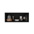 Pemberly Row 30in Open Wall Shelf Storage Cabinet in Dark Wengue