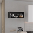 Pemberly Row 30in Open Wall Shelf Storage Cabinet in Dark Wengue
