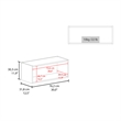Pemberly Row 30in Open Wall Shelf Cabinet 12.5in Deep in White