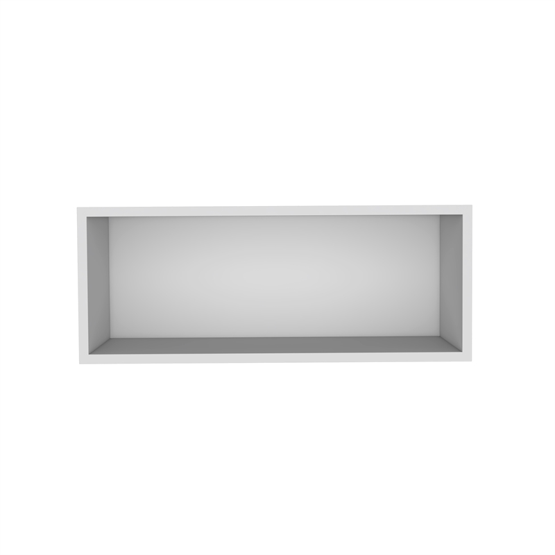 Pemberly Row 30in Open Wall Shelf Cabinet 12.5in Deep in White
