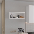 Pemberly Row 30in Open Wall Shelf Cabinet 12.5in Deep in White