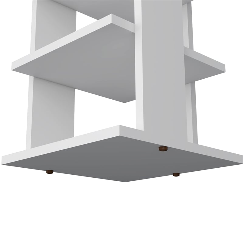 Pemberly Row 8 Tier Vertical Shoe Rack Tower 48.7in High in White