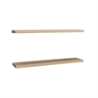 Pemberly Row 47in Modern Floating Wall Shelves Set of 2 in Beige