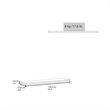 Pemberly Row 47in Modern Floating Wall Shelves Set of 2 in Beige