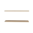 Pemberly Row 47in Modern Floating Wall Shelves Set of 2 in Beige