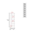 Pemberly Row 8 Tier Vertical Shoe Rack Tower 48.7in High in Brown