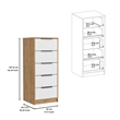 Pemberly Row 2 Piece Bedroom Set 2 Dressers in White and Pine