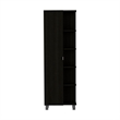Pemberly Row 2 Piece Bathroom Set Linen and Medicine Cabinet in Black