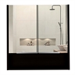 Pemberly Row 2 Piece Bathroom Set Linen and Medicine Cabinet in Black