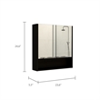 Pemberly Row 2 Piece Bathroom Set Linen and Medicine Cabinet in Black