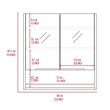 Pemberly Row 2 Piece Bathroom Set Linen and Medicine Cabinet in Black