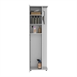 Pemberly Row Tall Broom and Mop Storage Cabinet Closet in White