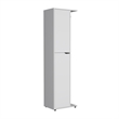 Pemberly Row Tall Broom and Mop Storage Cabinet Closet in White
