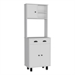 Pemberly Row Tall Kitchen Pantry Cabinet 66.6in High in White