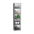 Pemberly Row 3 Piece Bookcase Set 71in Tall in Matt Gray and White