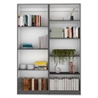 Pemberly Row 2 Piece Bookcase Set 71in Tall in Matt Gray and White