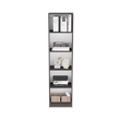 Pemberly Row XS 5 Tier Slim Bookcase 71in Tall in Multi-Color