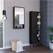 Pemberly Row 2 Piece Bathroom Set Linen and Medicine Cabinet in Black