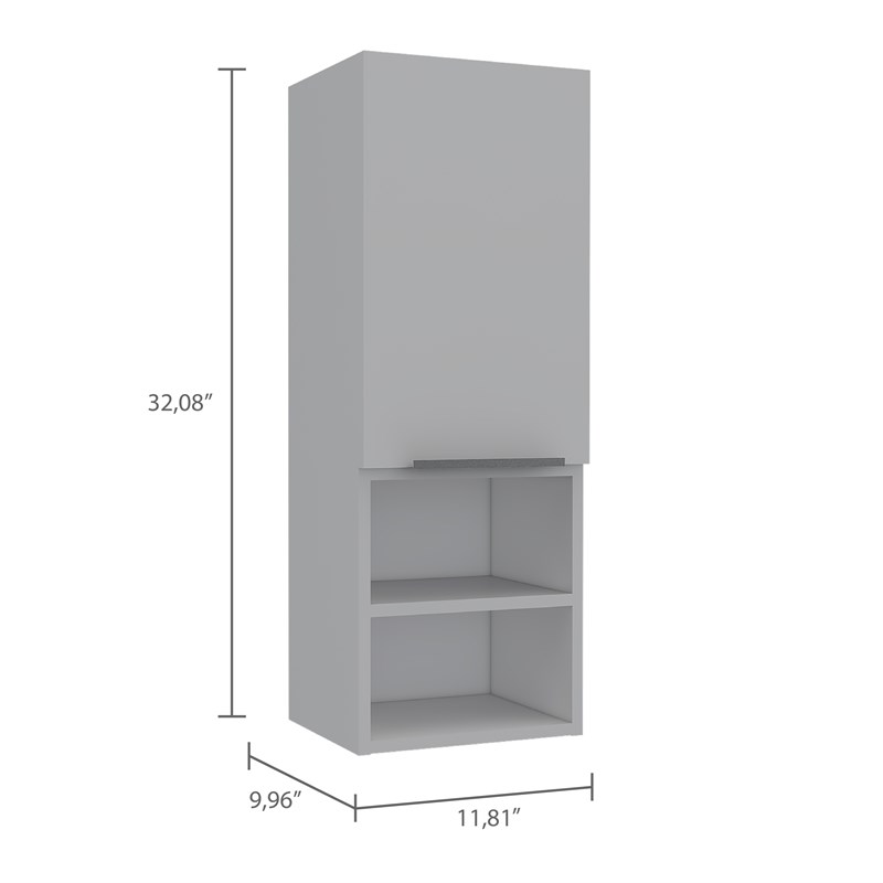 Pemberly Row 2 Piece Bathroom Set Linen and Medicine Cabinet in White