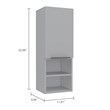 Pemberly Row 2 Piece Bathroom Set Linen and Medicine Cabinet in White