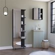 Pemberly Row 2 Piece Bathroom Set Linen and Medicine Cabinet in Black