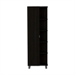 Pemberly Row 2 Piece Bathroom Set Linen and Medicine Cabinet in Black