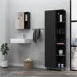 Pemberly Row 2 Piece Bathroom Set Linen and Medicine Cabinet in Black