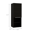 Pemberly Row 2 Piece Bathroom Set Linen and Medicine Cabinet in Black