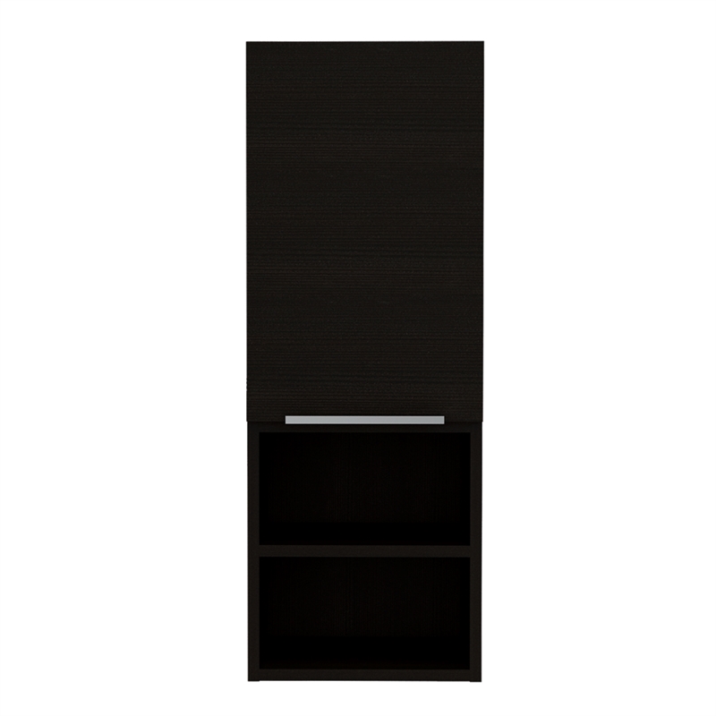 Pemberly Row 2 Piece Bathroom Set Linen and Medicine Cabinet in Black