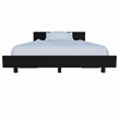 Pemberly Row Twin Bed Frame with Headboard 47in Wide in Black