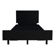 Pemberly Row Twin Bed Frame with Headboard 47in Wide in Black