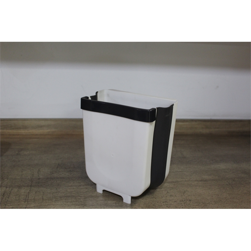 Pemberly Row 1.6 Gallon Cabinet Door Mini Trash Can in White