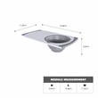 Pemberly Row Plastic Cutting Board with Strainer in White and Grey