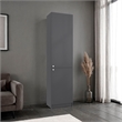 Pemberly Row Tall Double Door Storage Cabinet 5 Shelves in Gray