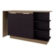 Pemberly Row Modern Kitchen and Bar Counter Table in Multi-Color