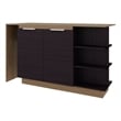 Pemberly Row Modern Kitchen and Bar Counter Table in Multi-Color