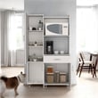 Pemberly Row Tall Pet Supply Storage Pantry Cabinet in White