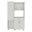 Pemberly Row Tall Pet Supply Storage Pantry Cabinet in White
