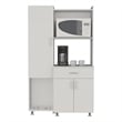 Pemberly Row Tall Pet Supply Storage Pantry Cabinet in White