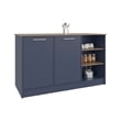 Pemberly Row Two Cabinet Kitchen Island 59in Wide in Multi-Color