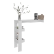 Pemberly Row Kitchen Counter Table with Storage Shelf in White