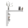Pemberly Row Kitchen Counter Table with Storage Shelf in White