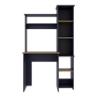 Pemberly Row Writing Desk with Hutch and Bookcase 38.7in in Blue