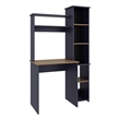 Pemberly Row Writing Desk with Hutch and Bookcase 38.7in in Blue