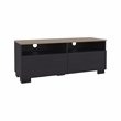 Pemberly Row Minimalist TV Stand with Shelves 44.5in Wide in Multi-Color