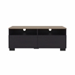 Pemberly Row Minimalist TV Stand with Shelves 44.5in Wide in Multi-Color