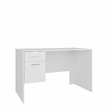 Pemberly Row Office Desk with Drawer and Shelves 47.4in in White