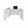 Pemberly Row Office Desk with Drawer and Shelves 47.4in in White