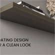 Pemberly Row 47in Modern Floating Wall Shelves Set of 2 in Olive
